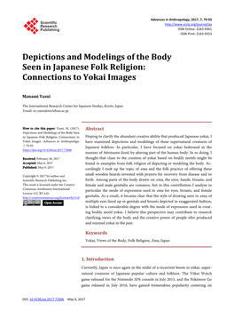 Depictions and Modelings of the Body Seen in Japanese Folk Religion: Connections to Yokai Images