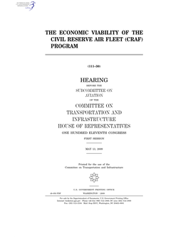 The Economic Viability of the Civil Reserve Air Fleet (Craf) Program
