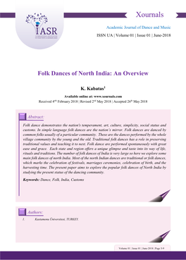 Folk Dances of North India: an Overview