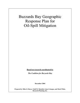 Geographic Response Plan for Oil-Spill Mitigation