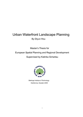 Urban Waterfront Landscape Planning