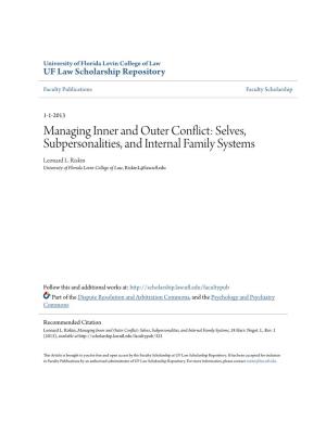 Selves, Subpersonalities, and Internal Family Systems Leonard L