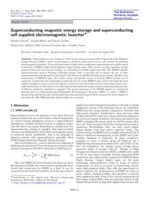 Superconducting Magnetic Energy Storage and Superconducting Self-Supplied Electromagnetic Launcher★