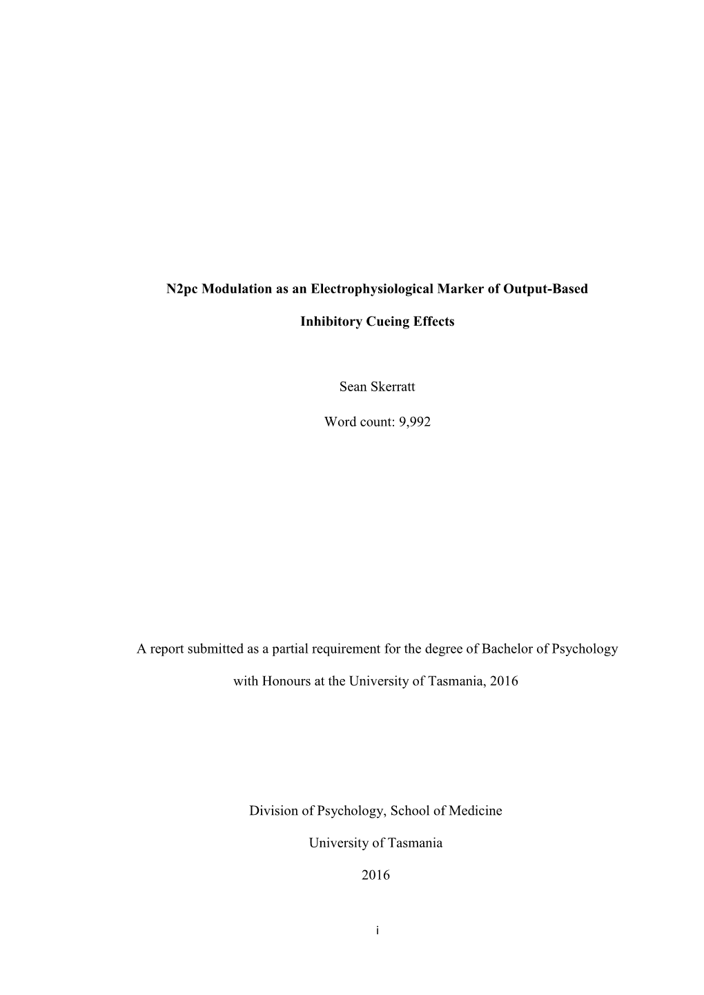 N2pc Modulation As an Electrophysiological Marker of Output-Based