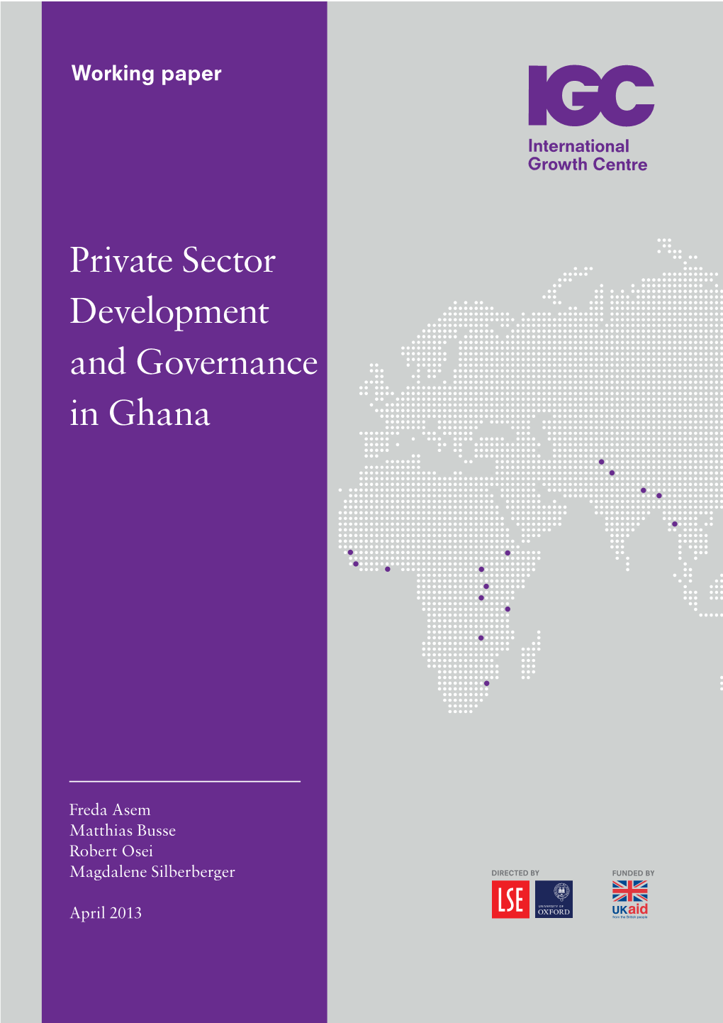 Private Sector Development and Governance in Ghana