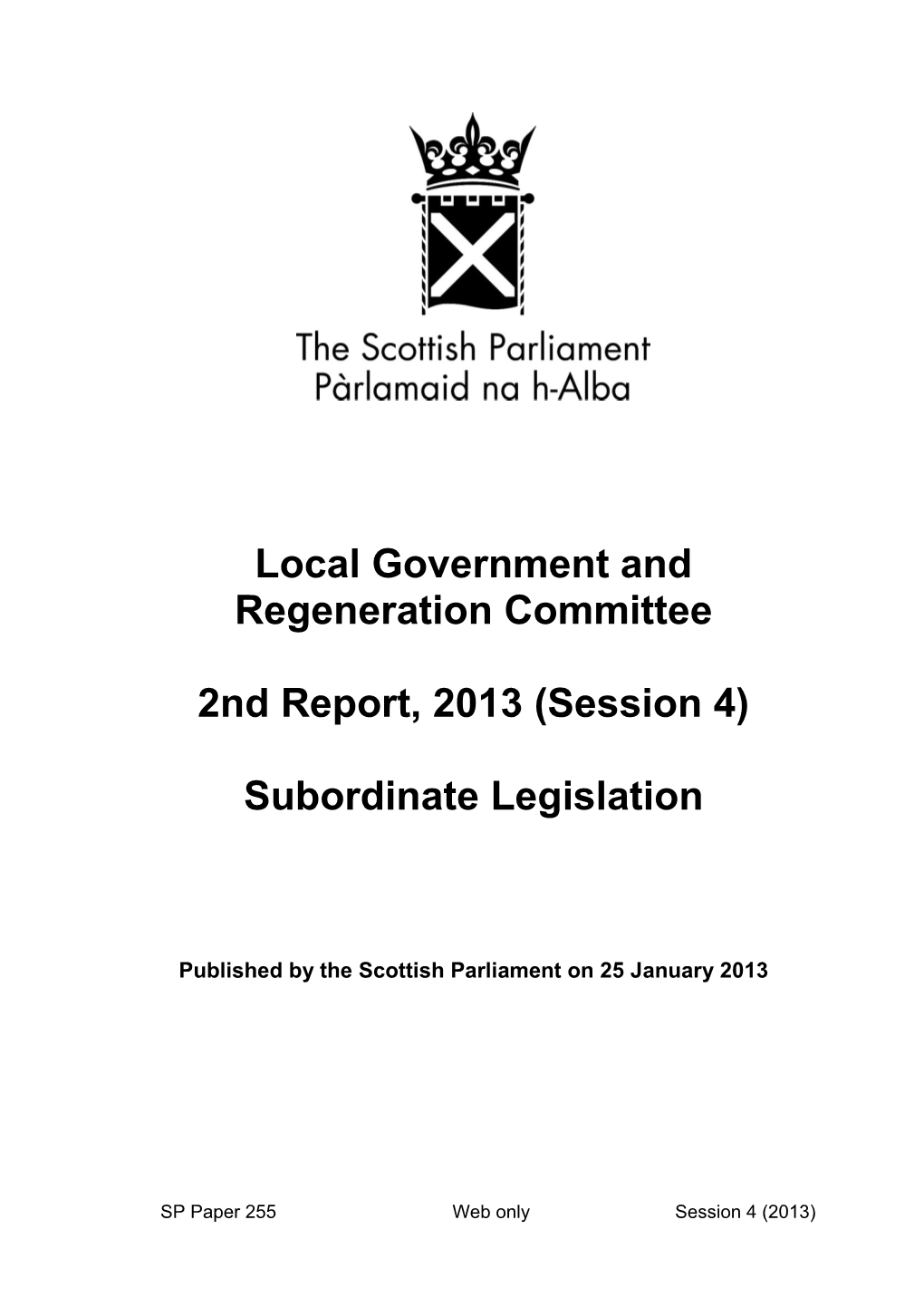 Subordinate Legislation