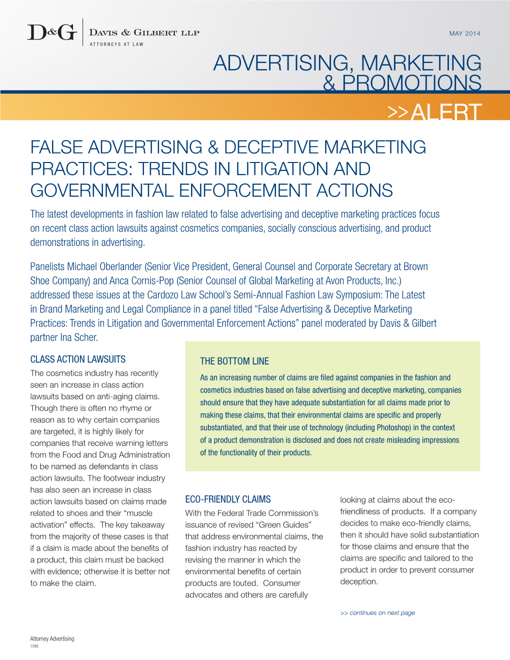 False Advertising & Deceptive Marketing Practices