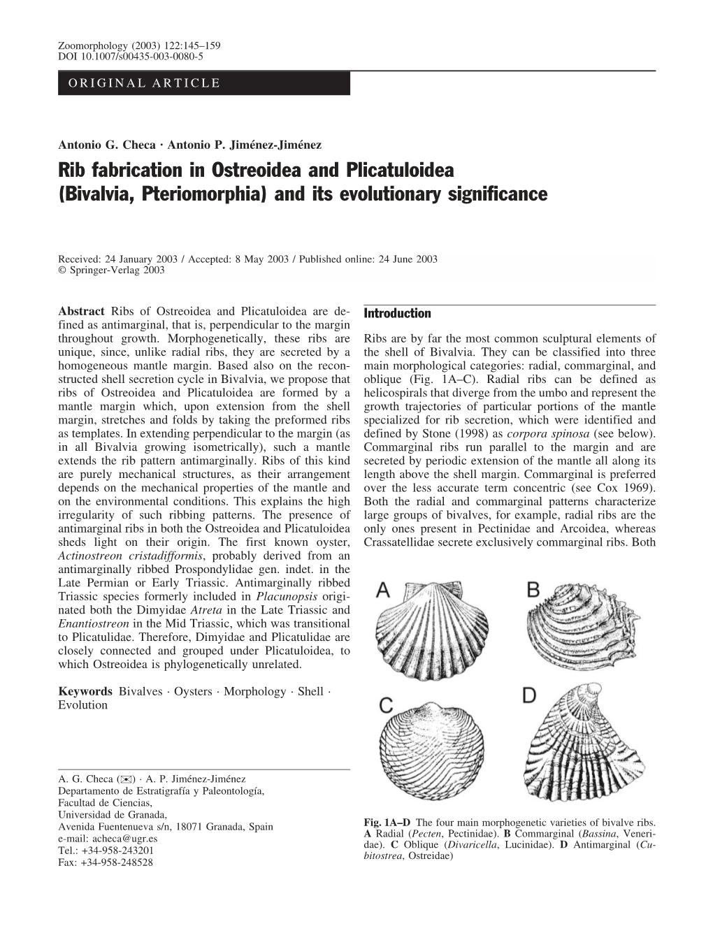 Bivalvia, Pteriomorphia) and Its Evolutionary Significance