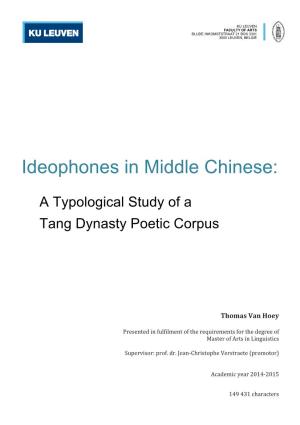 Ideophones in Middle Chinese