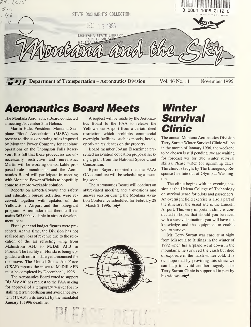 Montana and the Sky : Official Monthly Publication of the Montana