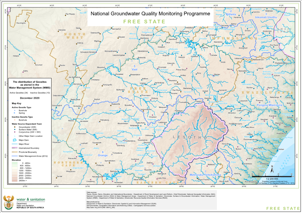 FREE STATE National Groundwater Quality Monitoring Programme