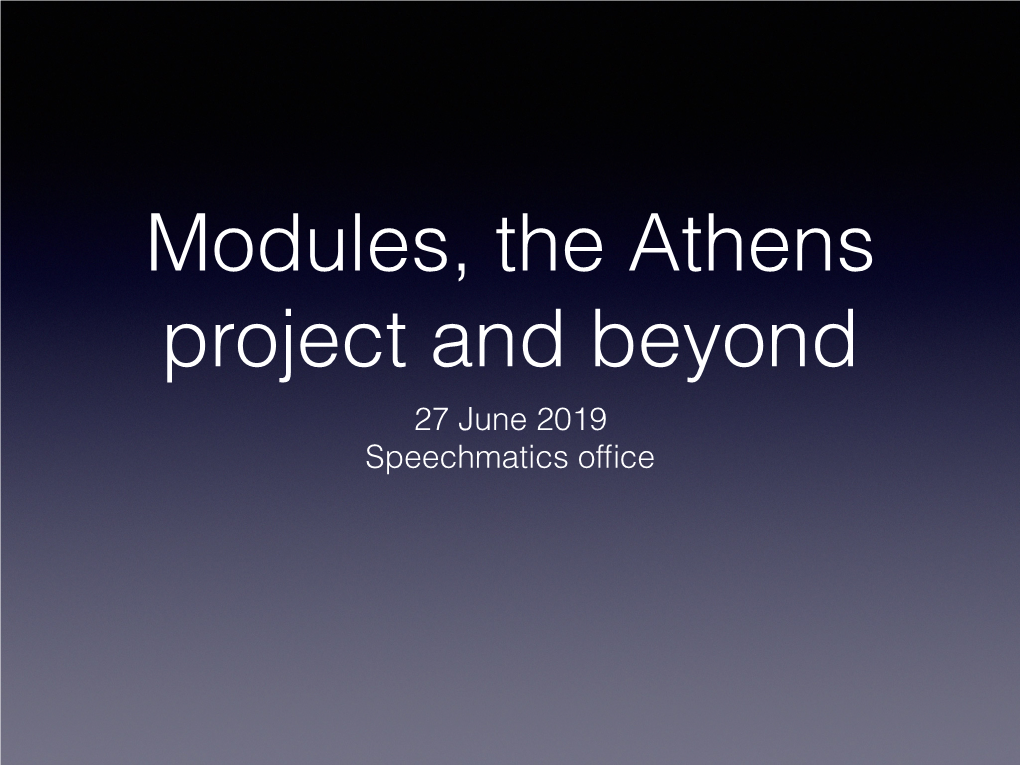 Go Modules and Project Athens