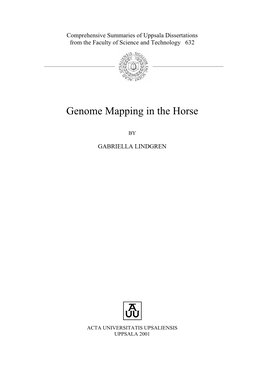 Genome Mapping in the Horse