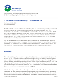 A Bash in Baalbeck: Creating a Lebanese Festival