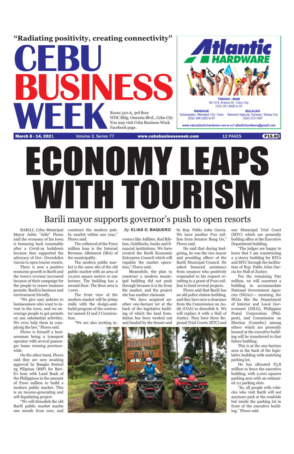 Barili Mayor Supports Governor's Push to Open Resorts