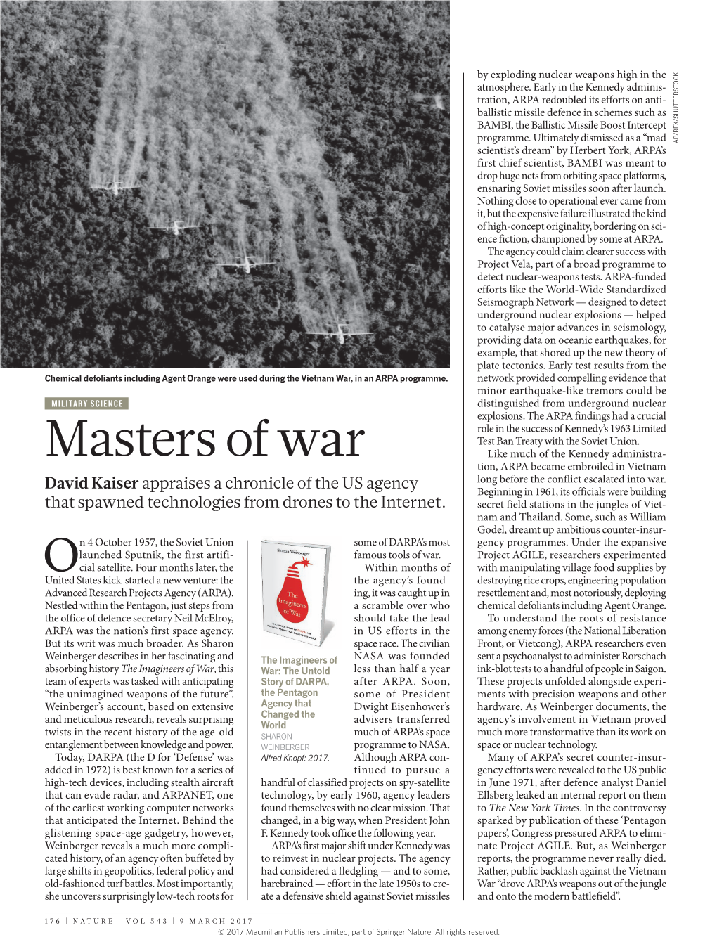 Masters of War Like Much of the Kennedy Administra- Tion, ARPA Became Embroiled in Vietnam Long Before the Conflict Escalated Into War