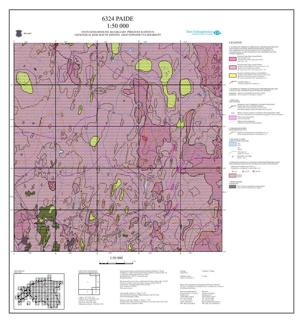 9 9 9 9 9 9 9 Geological Base Map of Estonia