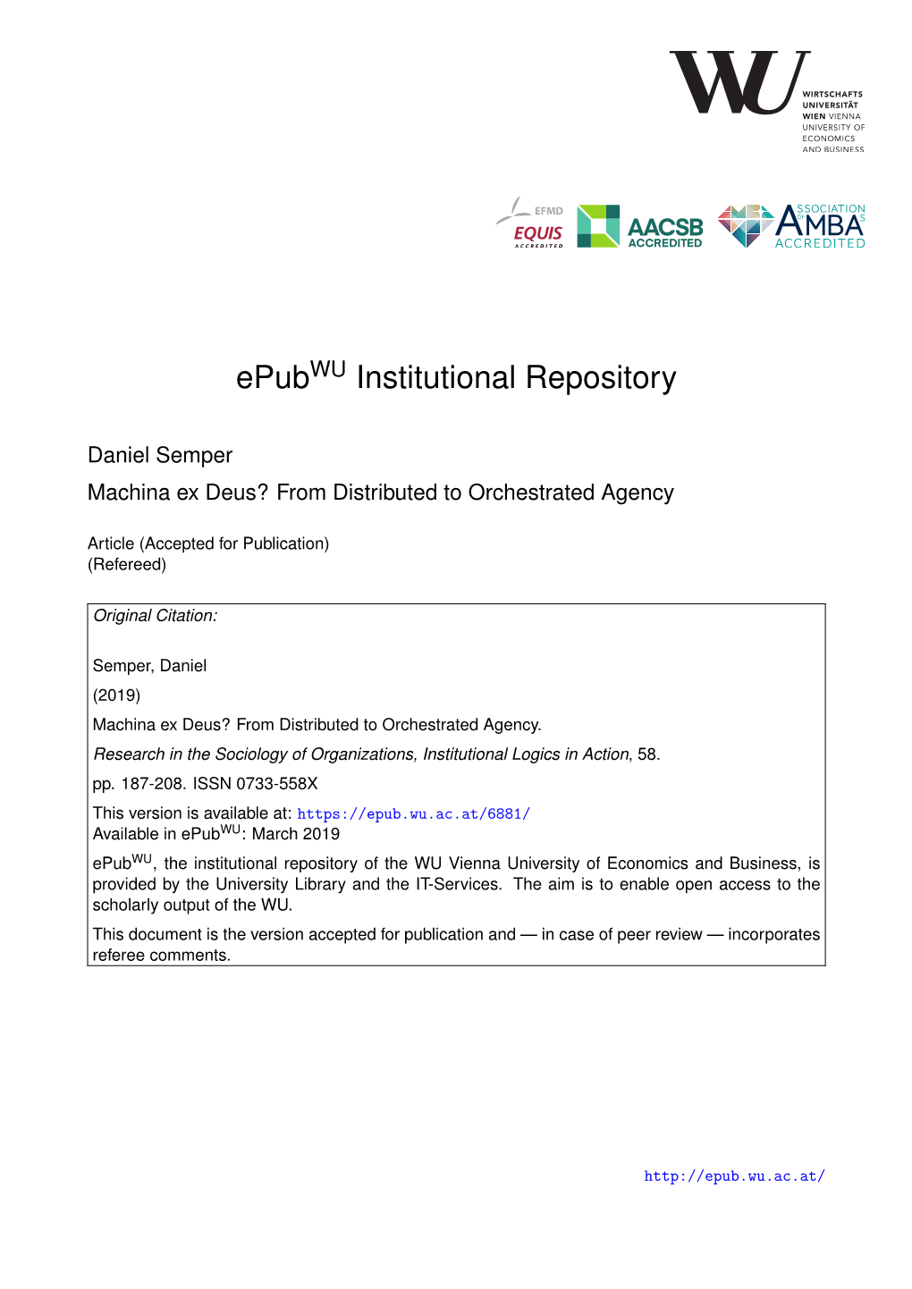 Epub Institutional Repository