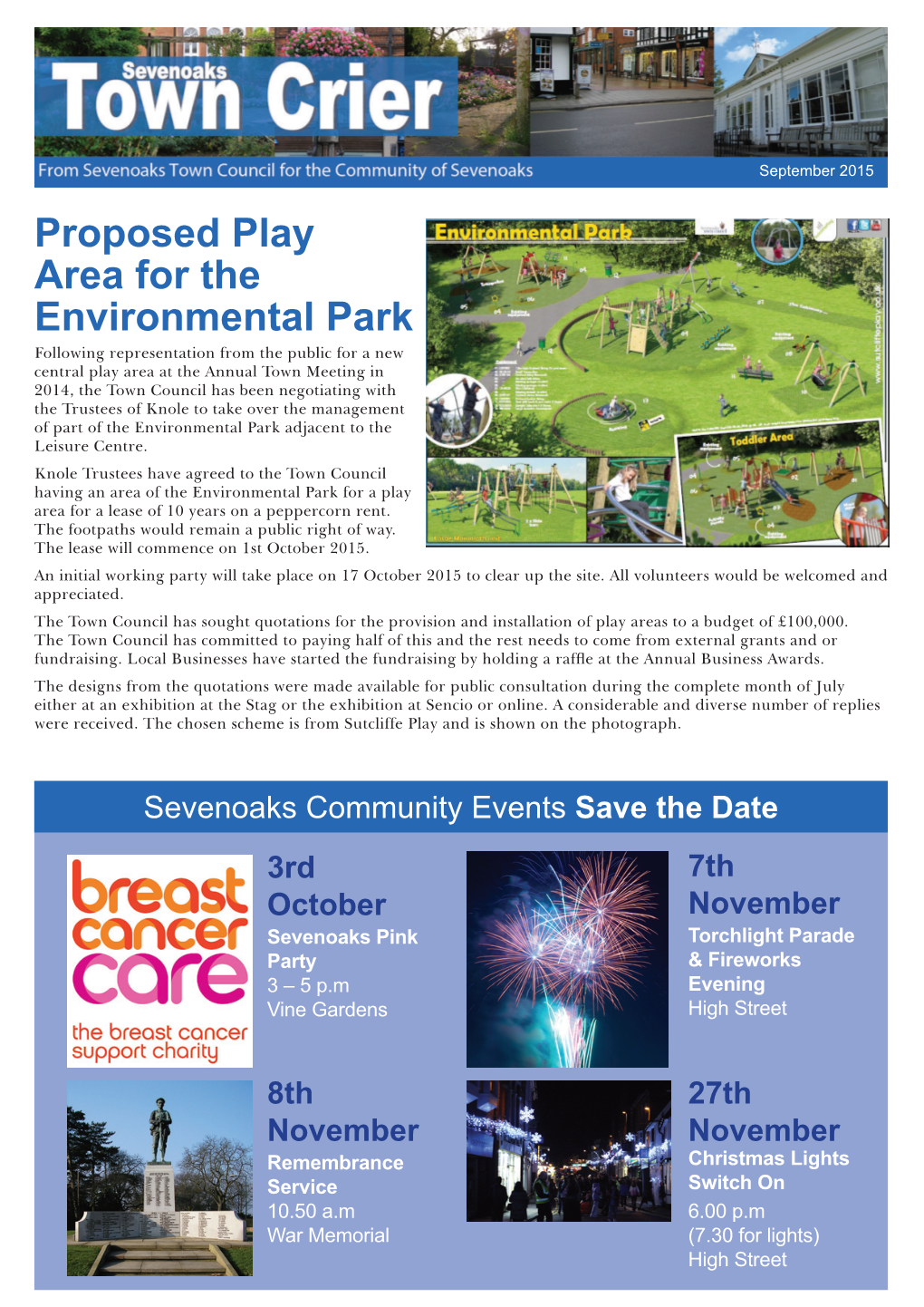 Proposed Play Area for the Environmental Park