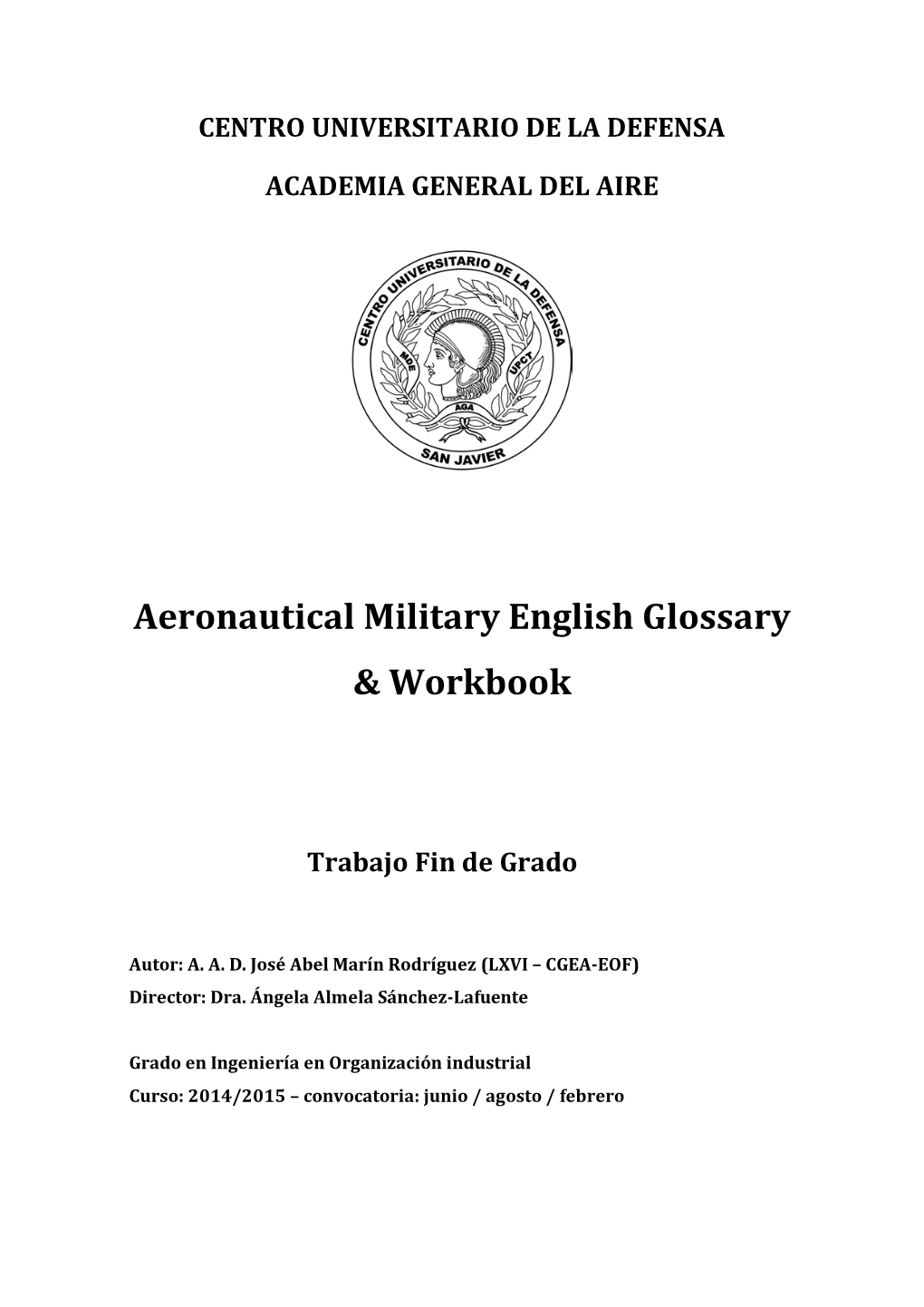 Aeronautical Military English Glossary & Workbook