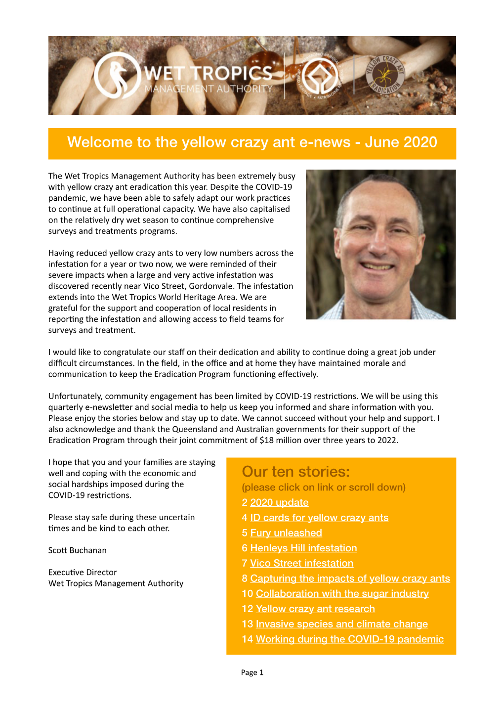 The Yellow Crazy Ant E-News - June 2020