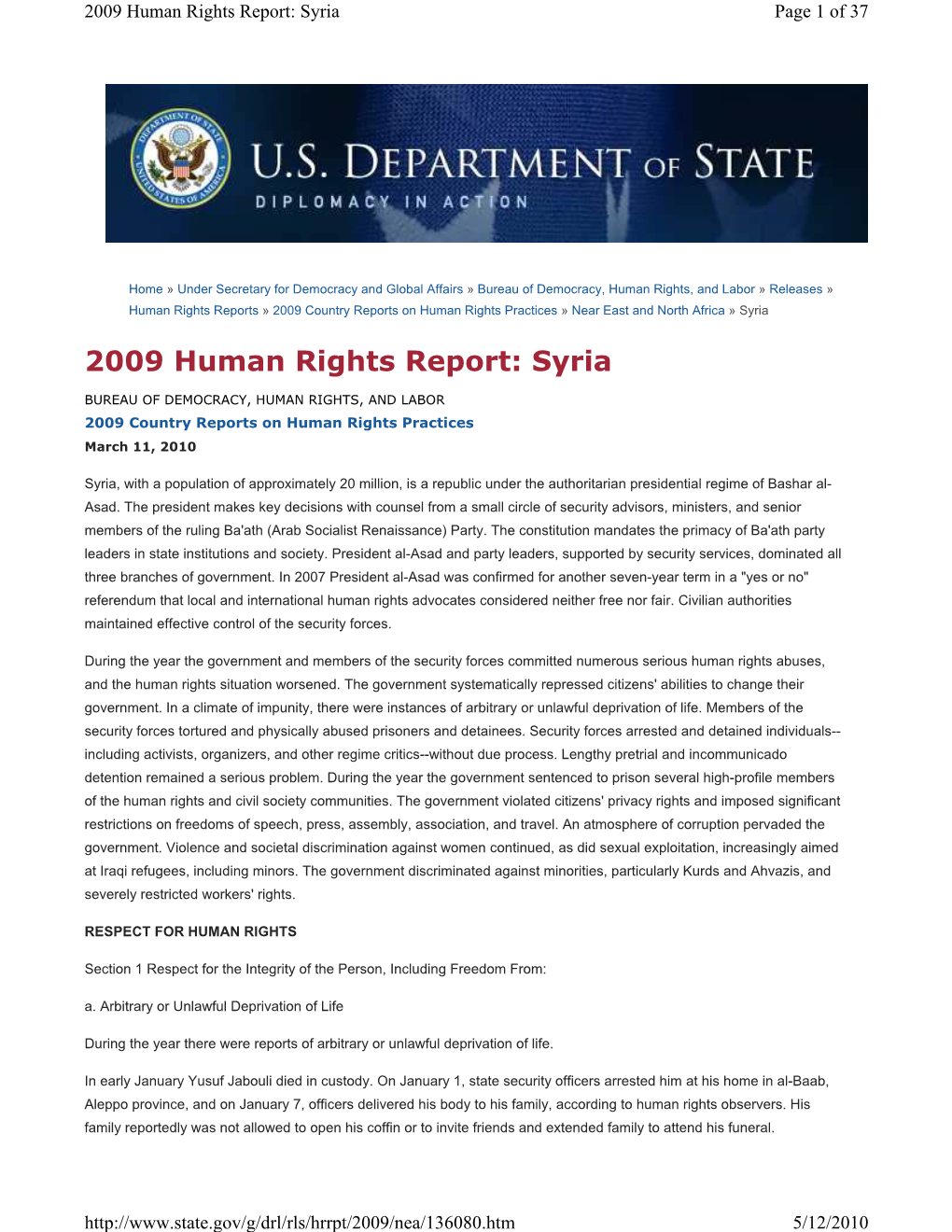Syria Page 1 of 37