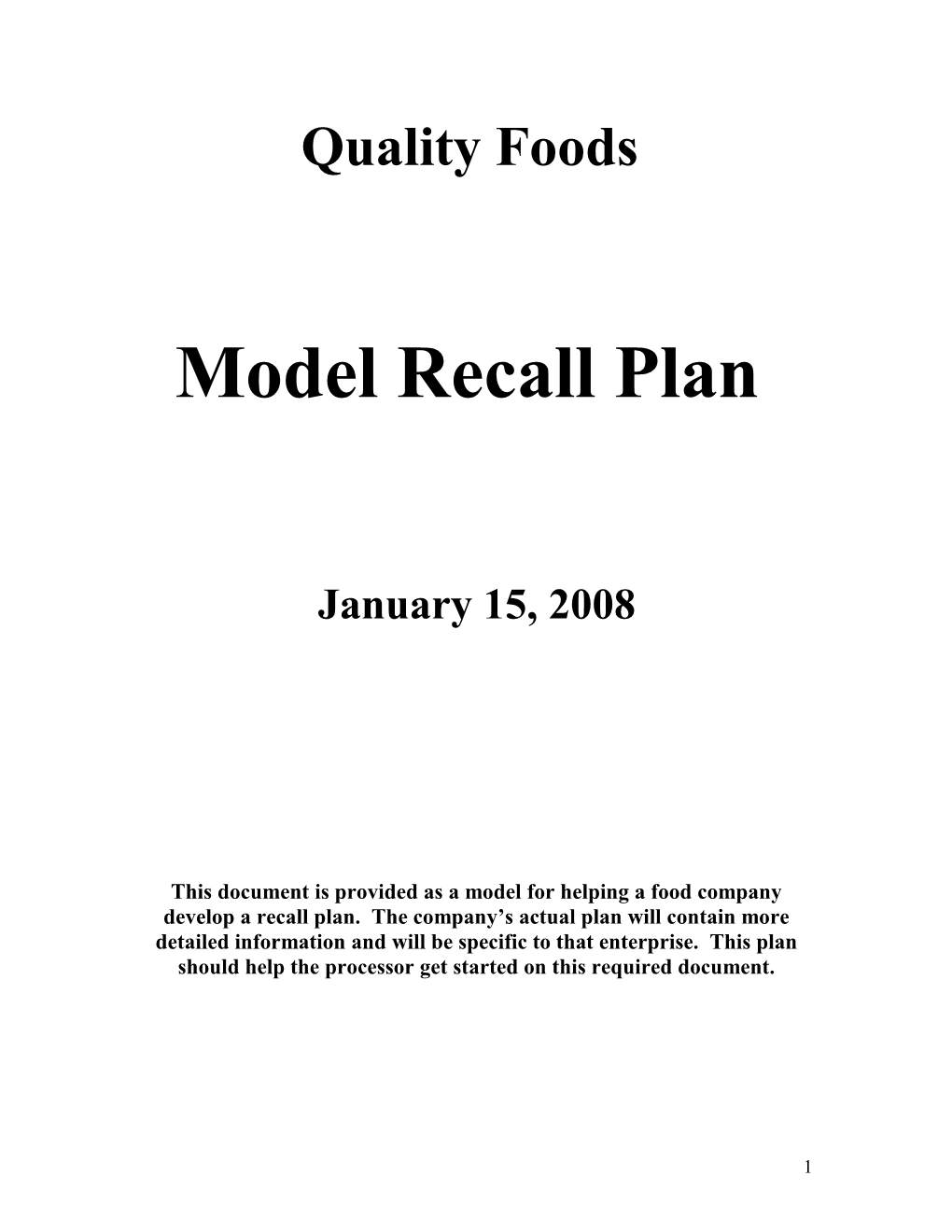 Stan’S Quality Foods Recall Policy