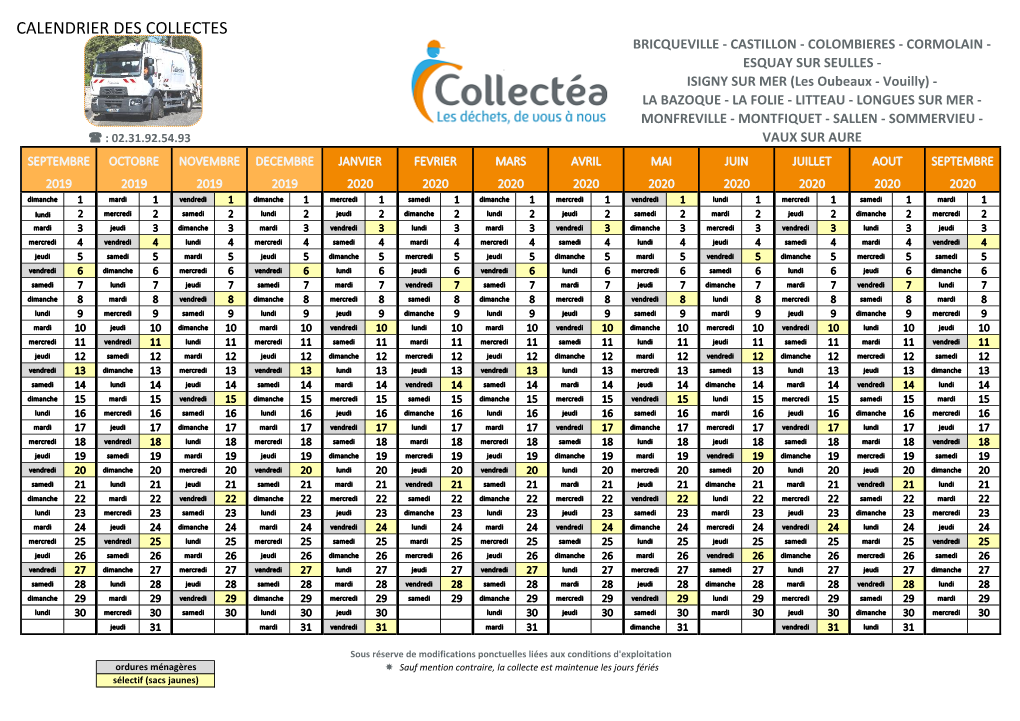 Calendrier Des Collectes