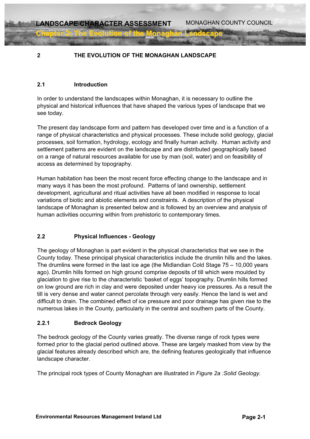 Chapter 2: the Evolution of the Monaghan Landscape