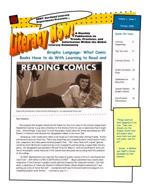 What Comic Books Have to Do with Learning to Read