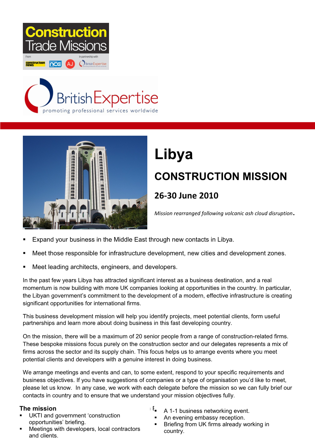 Expand Your Business in the Middle East Through New Contacts in Libya