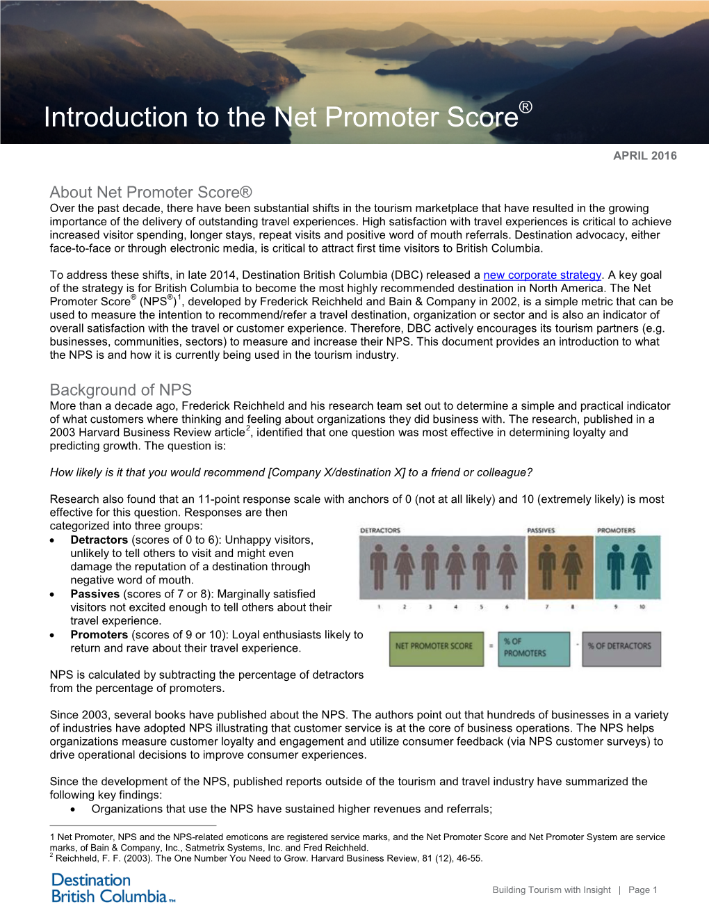 Introduction to the Net Promoter Score®