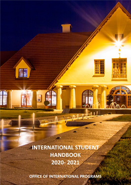 International Student Handbook 2020- 2021