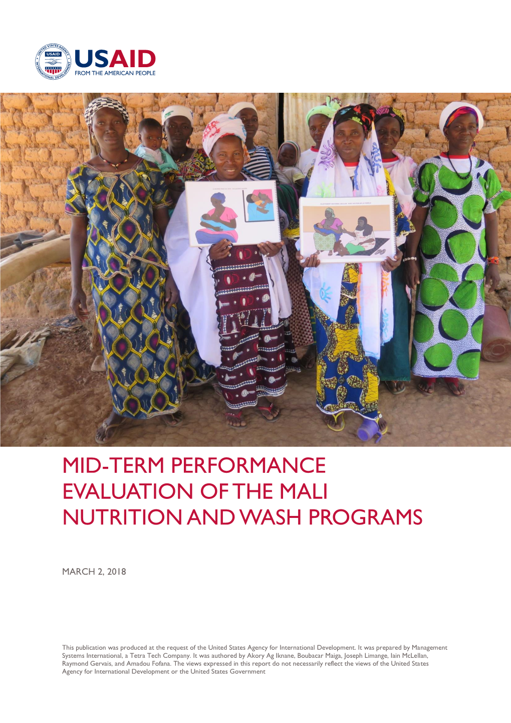 Mid-Term Performance Evaluation of the Mali Nutrition and Wash Programs