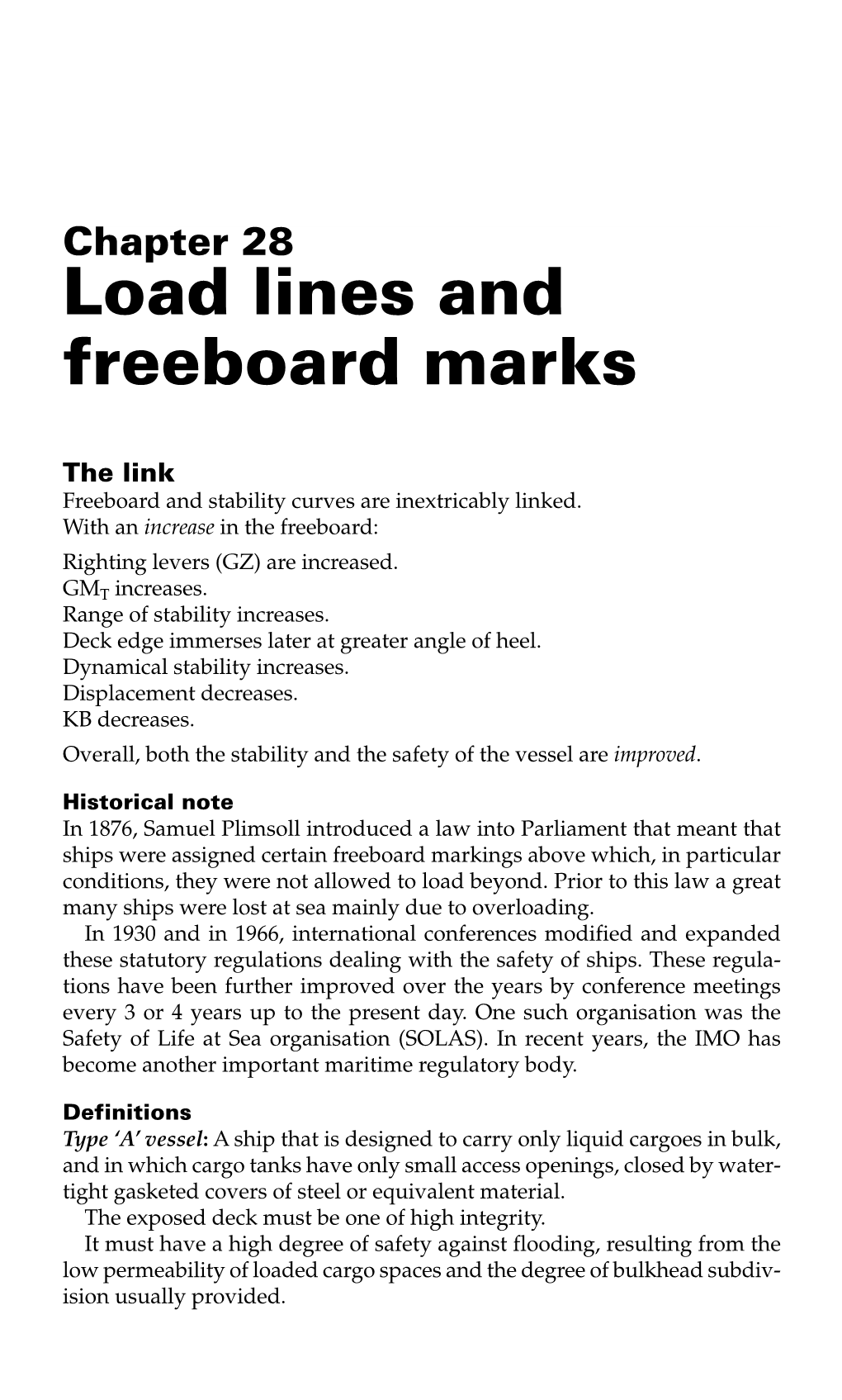 Load Lines and Freeboard Marks