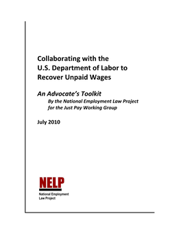 An Advocate's Toolkit
