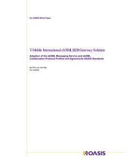 T-Mobile International Ebxml B2B Gateway Solution