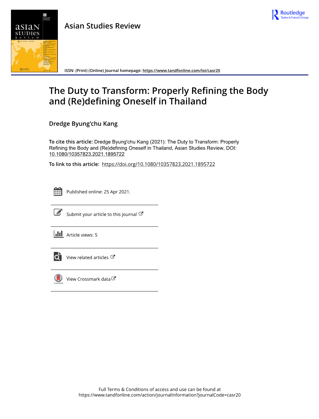 Defining Oneself in Thailand