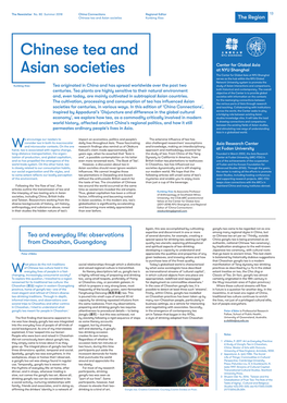Chinese Tea and Asian Societies Kunbing Xiao the Region