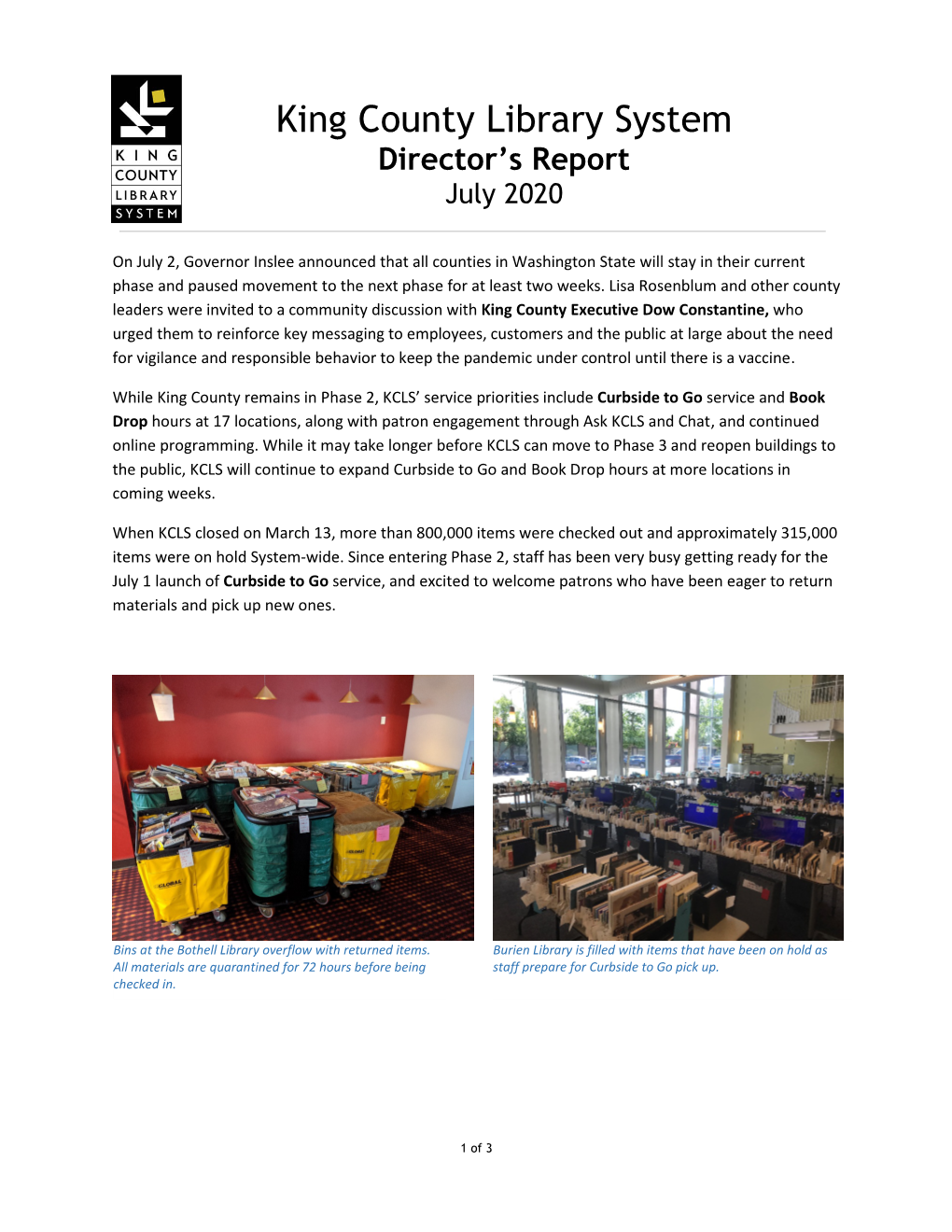 Director's Report