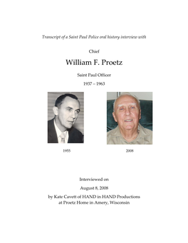 William F. Proetz