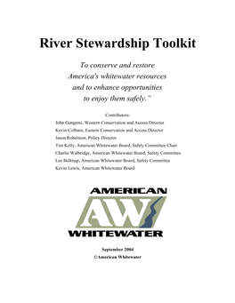 River Stewardship Toolkit