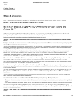 Bitcoin & Blockchain – Daily Fintech