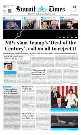 Mps Slam Trump's