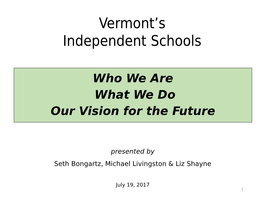 Vermont Independent Schools