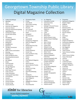 Georgetown Township Public Library Digital Magazine Collection