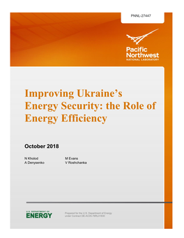Improving Ukraine's Energy Security