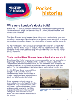 Why Were London's Docks Built?