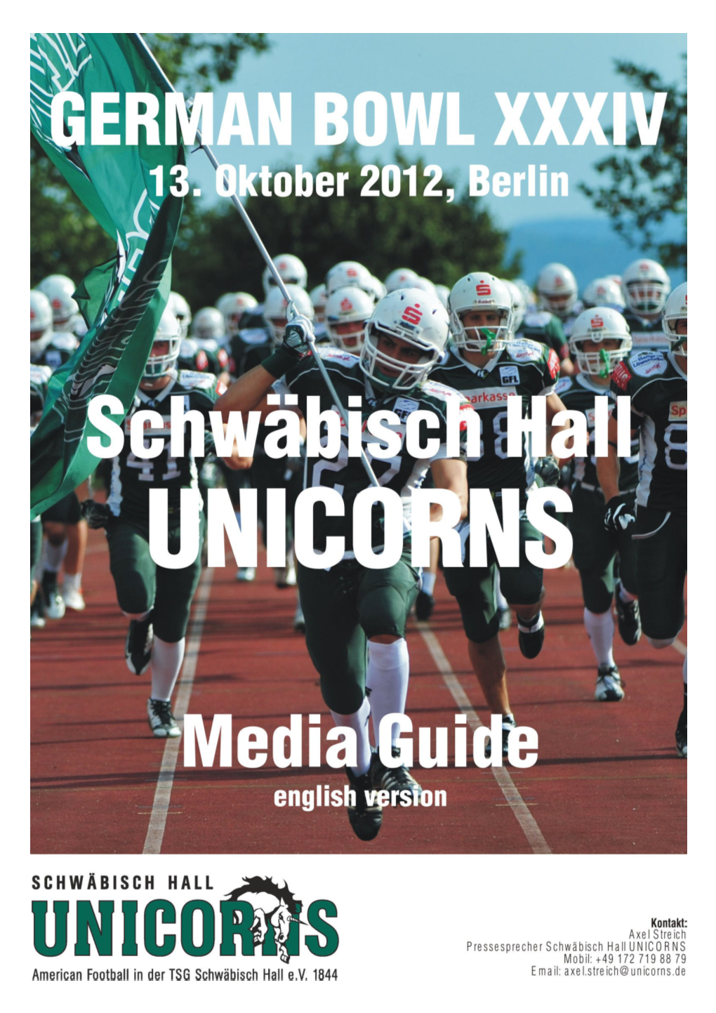 UNICORNS German Bowl 34 Media Guide Englisch