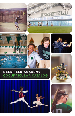 Deerfield Academy Cocurricular Catalog Table of Contents